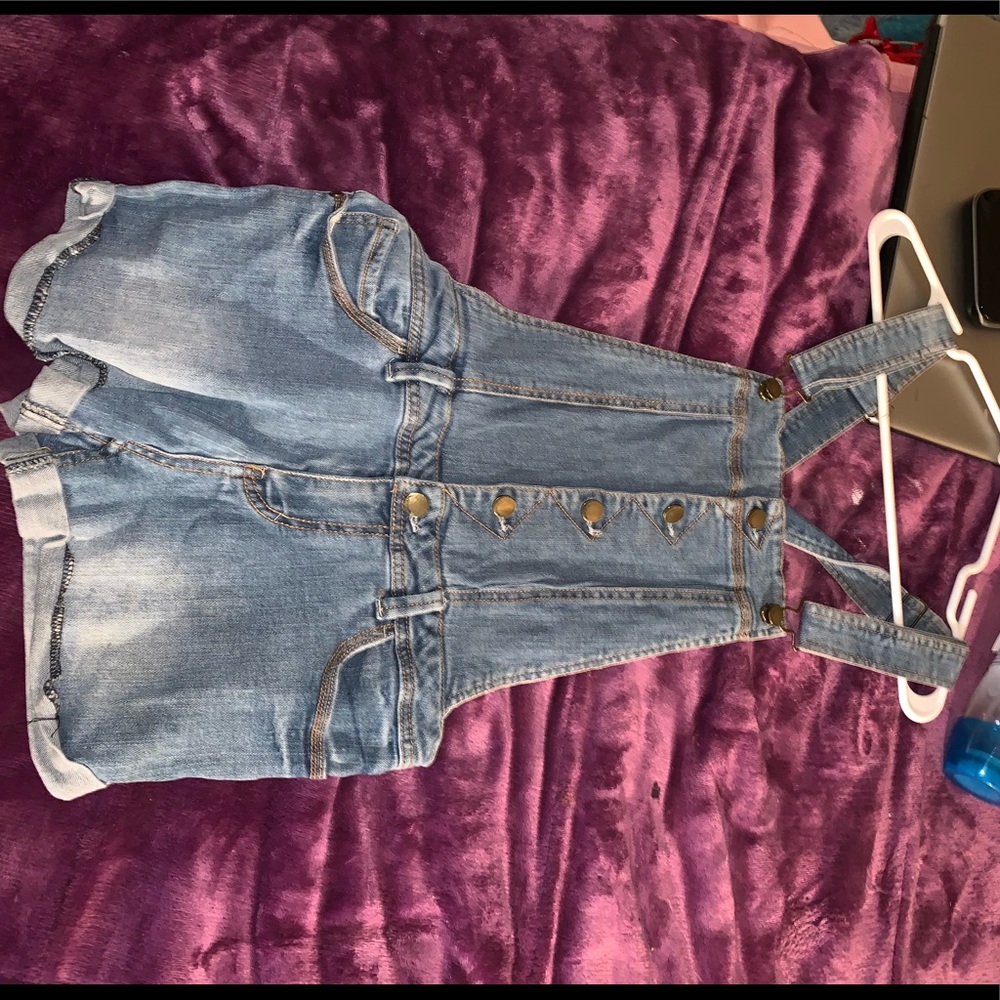 Blue jean overalls